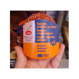 Eponge grattoir cuivre - 2pc - La Droguerie Ecologique