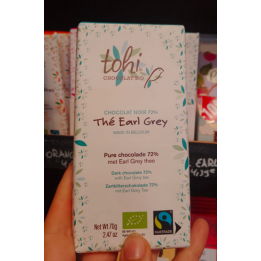 Chocolat noir EARL GREY 72% - Toshi – 70g