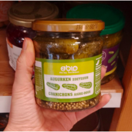 Cornichons aigre-doux – 330g – 2bio