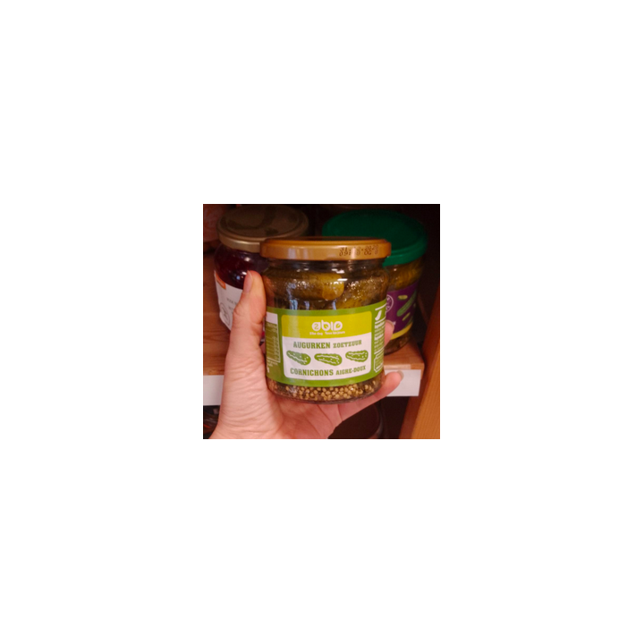 Cornichons aigre-doux – 330g – 2bio