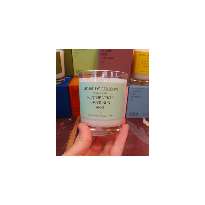 Bougie MENTHE SAUVIGNON ANIS - Cirerie Gascogne
