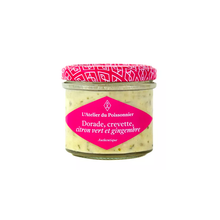 Tartinable de Dorade sébaste crevette, citron vert et gingembre - 90g