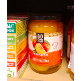 Demi pêches au sirop – bio – 720g