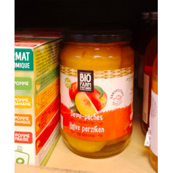 Demi pêches au sirop – bio...