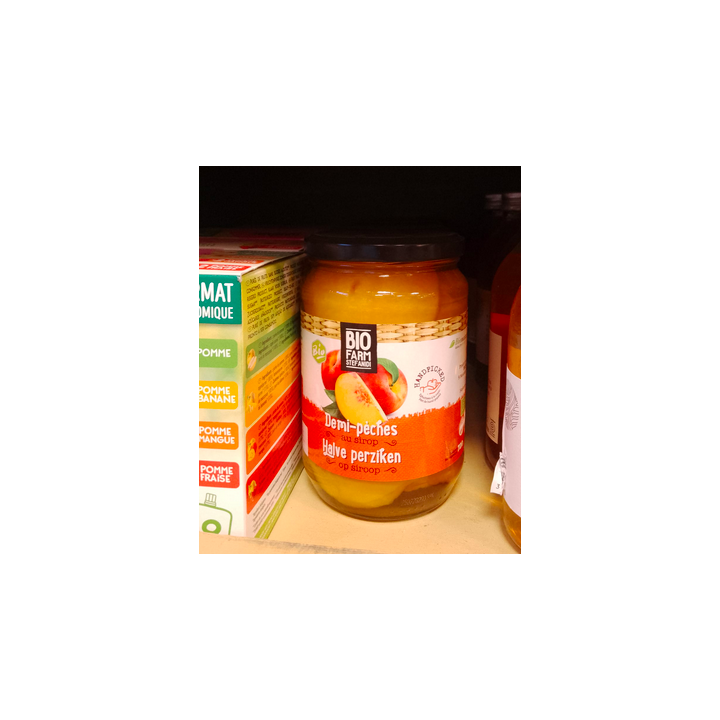 Demi pêches au sirop – bio – 720g
