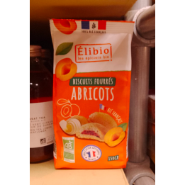 Biscuits fourrés abricots – 150g – Elibio