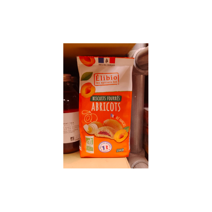 Biscuits fourrés abricots – 150g – Elibio