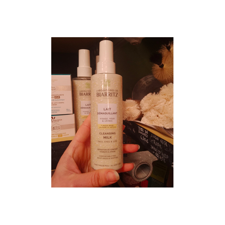Lait démaquillant visage yeux lèvres – 200ml – Biarritz