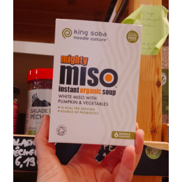 Soupe miso instantanée pumpkin - 6 x 10g - King Soba