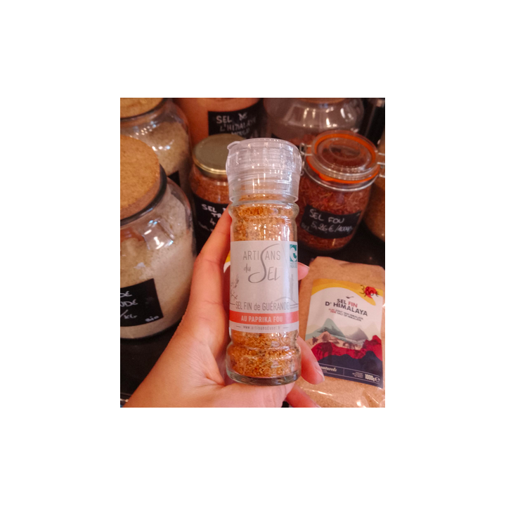 Sel fin de Guérande au paprika fou MOULIN - 80g
