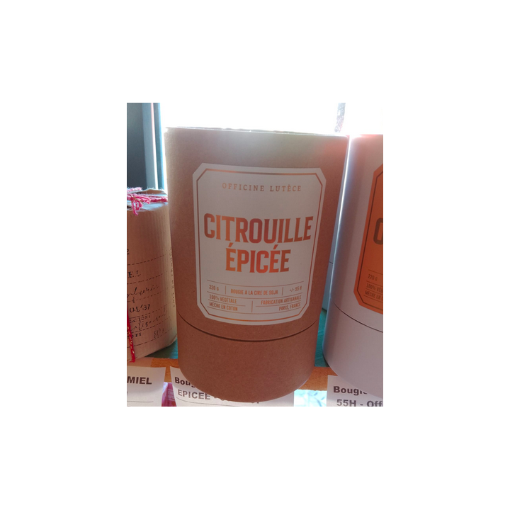 Bougie CITROUILLE EPICEE - 220g - Officine Lutèce