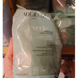 Argile verte ULTRA VENTILLEE - 300g - Argiletz