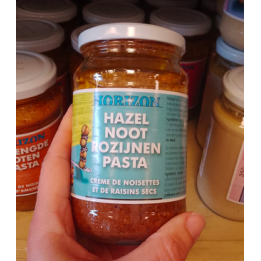 Crème noisettes et raisins secs – 350g – Horizon