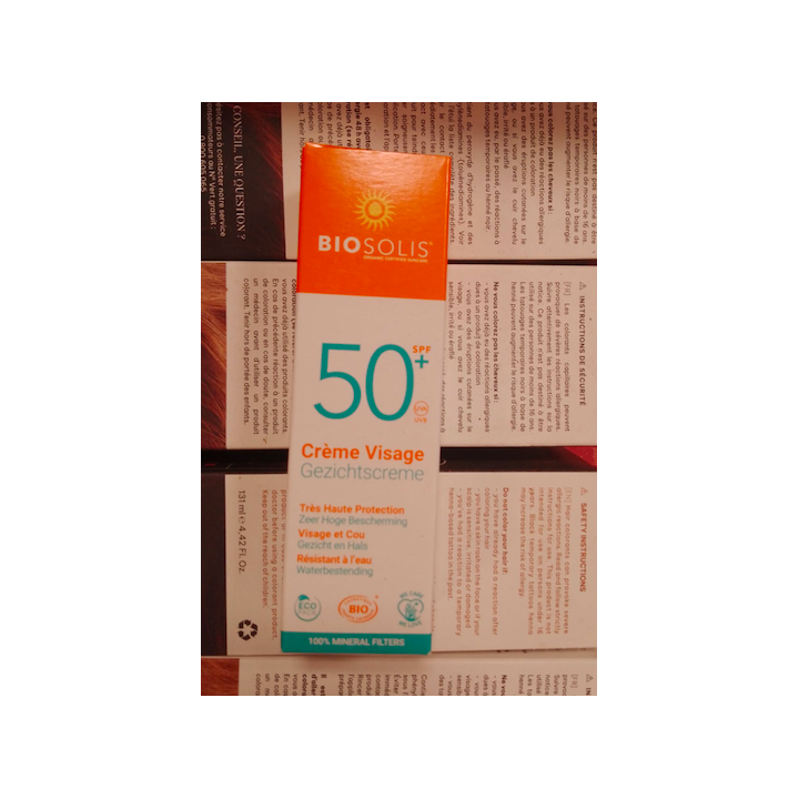 Crème Solaire VISAGE 50+ – 50ml – Biosolis