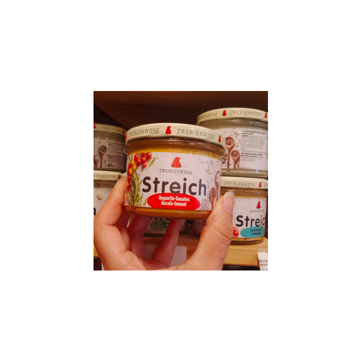 Tartinade Streich ROQUETTE TOMATE bio – 180g – Zwergenwiese