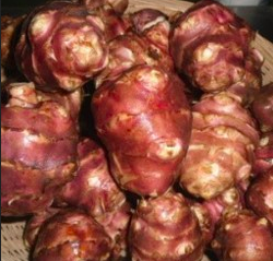 Topinambours sautés à l’ail et aux lardons